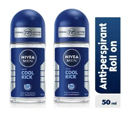 Nivea Men Cool Kick Anti-perspirant Roll-on 72h - 50ml 2pcs