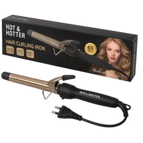 Hot & Hotter Professional Hair Curling Iron 65W - Black