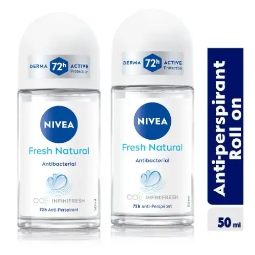 Nivea Fresh Natural Antiperspirant Roll On 72h - Pack Of 2